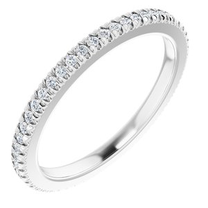 14K White Gold 1/5 CTW Natural Diamond Eternity Band Size 5