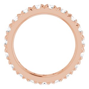 14K Rose Gold 1 3/4 CTW Natural Diamond French Set Eternity Band Size 5