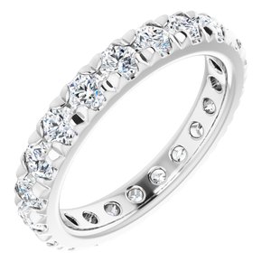 14K White Gold 1 1/2 CTW Lab-Grown Diamond Eternity Band Size 5.5