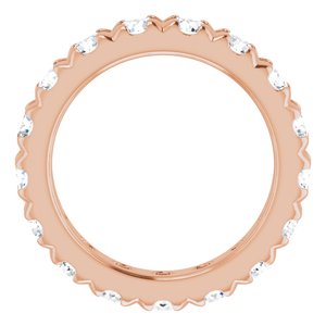 14K Rose Gold 2 1/2 CTW Lab-Grown Diamond Eternity Band Size 5.75