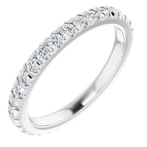 Platinum 5/8 CTW Natural Diamond Eternity Band Size 5.25