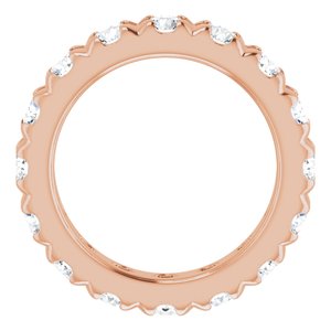 10K Rose Gold 2 1/3 CTW Lab-Grown Diamond French-Set Eternity Band