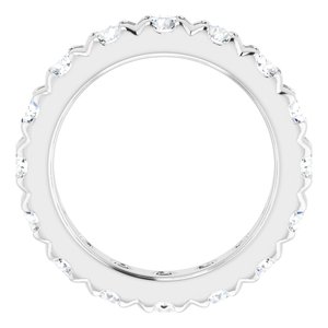 10K White Gold 2 1/3 CTW Lab-Grown Diamond French-Set Eternity Band