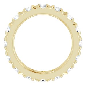 10K Yellow Gold 2 1/3 CTW Lab-Grown Diamond French-Set Eternity Band