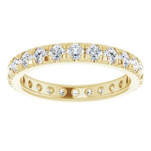 14K Yellow Gold 1 CTW Lab-Grown Diamond Eternity Band Size 4.75