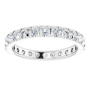 Platinum 1 CTW Lab-Grown Diamond Eternity Band Size 4.75