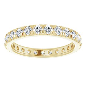 14K Yellow Gold 1 CTW Natural Diamond Eternity Band Size 5.5