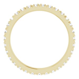 14K Yellow Gold 5/8 CTW Natural Diamond Eternity Band Size 5.5