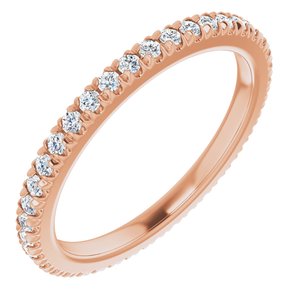 14K Rose Gold 1/3 CTW Lab-Grown Diamond Eternity Band Size 4.75