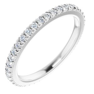 14K White Gold 1/3 CTW Lab-Grown Diamond Eternity Band Size 4.75