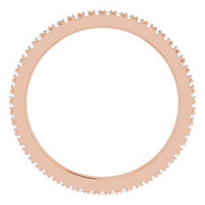 14K Rose Gold 1/5 CTW Natural Diamond Eternity Band Size 5.5