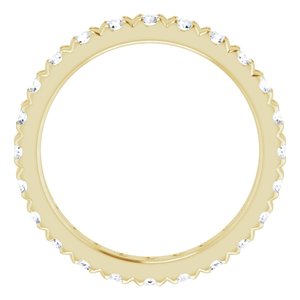 14K Yellow Gold 1 CTW Lab-Grown Diamond Eternity Band Size 4.75