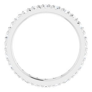 14K White Gold 1 CTW Natural Diamond Eternity Band Size 4.75