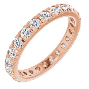 14K Rose Gold 1 CTW Natural Diamond Eternity Band Size 5