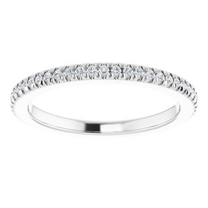 14K White Gold 1/5 CTW Natural Diamond Eternity Band Size 5