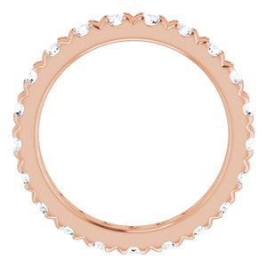 14K Rose Gold 1 1/2 CTW Natural Diamond Eternity Band Size 5.5