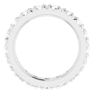 Platinum 2 1/2 CTW Natural Diamond French Set Eternity Band