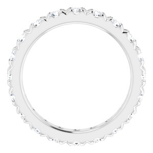 Platinum 1 3/8 CTW Natural Diamond Eternity Band Size 5