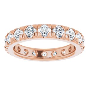 14K Rose Gold 2 CTW Lab-Grown Diamond Eternity Band Size 4.25