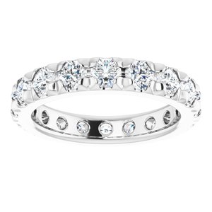 Platinum 2 1/6 CTW Natural Diamond Eternity Band Size 5.5