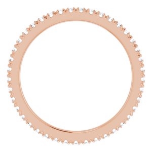 14K Rose Gold 1/3 CTW Natural Diamond Eternity Band Size 5