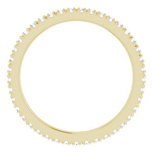 14K Yellow Gold 1/3 CTW Natural Diamond Eternity Band Size 5