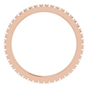 10K Rose Gold 1/4 CTW Natural Diamond French-Set Eternity Band