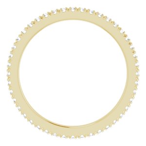 10K Yellow Gold 1/4 CTW Natural Diamond French-Set Eternity Band