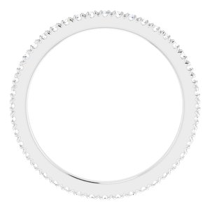10K White Gold 1/4 CTW Natural Diamond French-Set Eternity Band