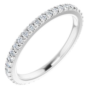 Platinum 1/3 CTW Lab-Grown Diamond Eternity Band Size 5.25