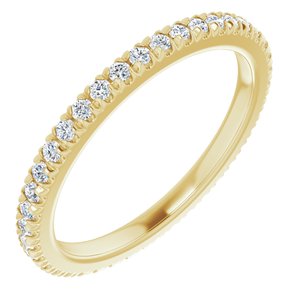 14K Yellow Gold 1/3 CTW Lab-Grown Diamond Eternity Band Size 5.25