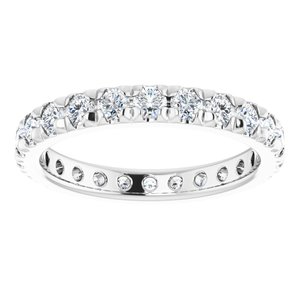 14K White Gold 1 CTW Natural Diamond Eternity Band Size 5