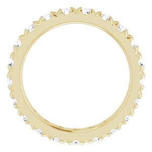 14K Yellow Gold 1 1/2 CTW Lab-Grown Diamond Eternity Band Size 5.25