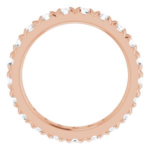 14K Rose Gold 1 1/2 CTW Lab-Grown Diamond Eternity Band Size 5.25
