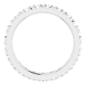 14K White Gold 1 1/2 CTW Natural Diamond Eternity Band Size 5.25