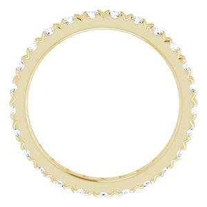 14K Yellow Gold 1 CTW Natural Diamond Eternity Band Size 5.5