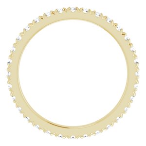 14K Yellow Gold 5/8 CTW Natural Diamond Eternity Band Size 6