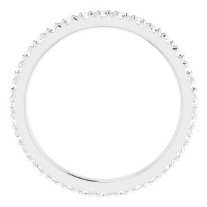 14K White Gold 5/8 CTW Natural Diamond Eternity Band Size 6