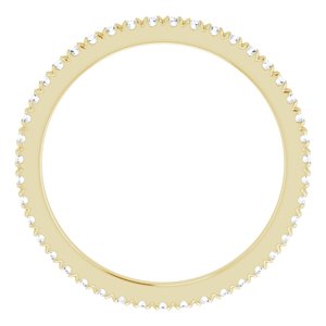 14K Yellow Gold 3/8 CTW Lab-Grown Diamond Eternity Band Size 6.25