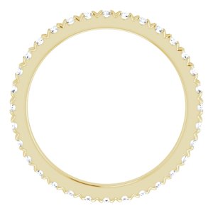 14K Yellow Gold 5/8 CTW Natural Diamond Eternity Band Size 5.75