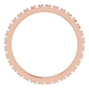 14K Rose Gold 5/8 CTW Lab-Grown Diamond Eternity Band Size 5.75