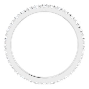 14K White Gold 5/8 CTW Natural Diamond Eternity Band Size 5.75