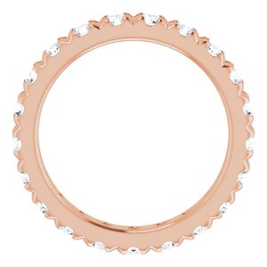 14K Rose Gold 1 1/2 CTW Lab-Grown Diamond Eternity Band Size 5.75
