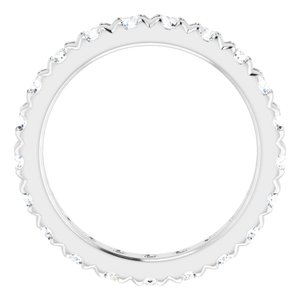 14K White Gold 1 1/2 CTW Natural Diamond Eternity Band Size 5.75