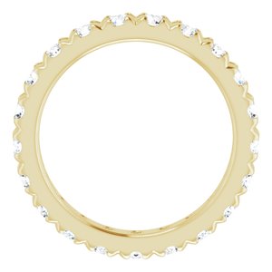 14K Yellow Gold 1 1/2 CTW Lab-Grown Diamond Eternity Band Size 5.75