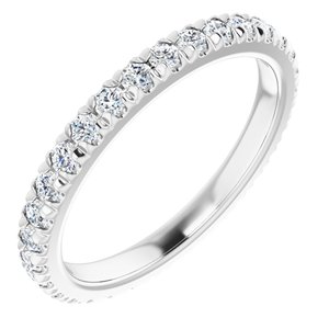 Platinum 5/8 CTW Natural Diamond Eternity Band Size 5.75