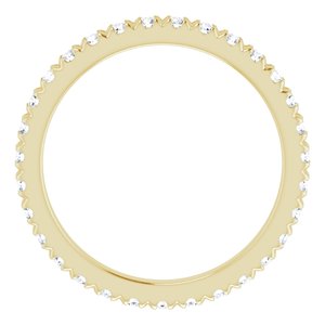 14K Yellow Gold 5/8 CTW Lab-Grown Diamond Eternity Band Size 5.25