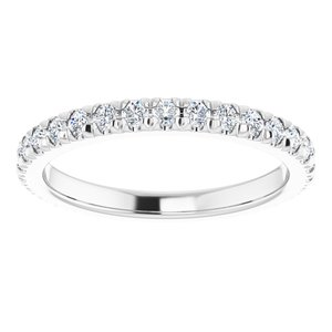 Platinum 5/8 CTW Natural Diamond Eternity Band Size 6