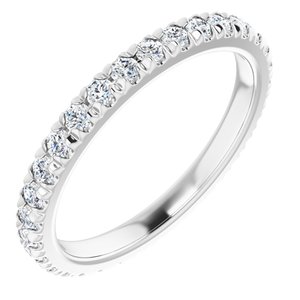 14K White Gold 5/8 CTW Lab-Grown Diamond Eternity Band Size 6.25