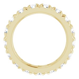 14K Yellow Gold 2 1/2 CTW Natural Diamond Eternity Band Size 5
